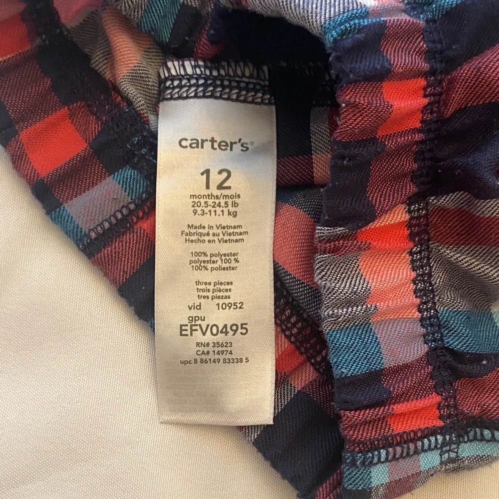Carter's Red and Blue Plaid Shorts
